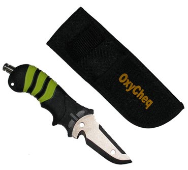 Oxycheq titanium knife, nylon sheath