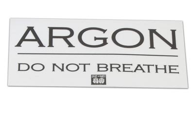 Наклейка на баллон "Argon"