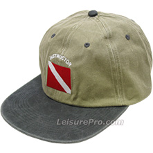 Two Tone Embroidered Dive Instructor Cap with Dive Flag