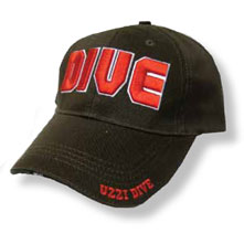 Uzzi Dive "Big D" Diver Embroidered Cap