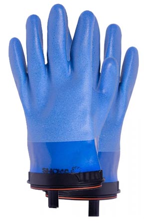 Сухие перчатки с установлеными овальными кольцами Антарес