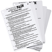PADI Open Water Aquatic Cue Cards (5) (60202)
