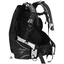 Aeris EX 200 Back Inflation BCD with QLR Weight Pockets, Black